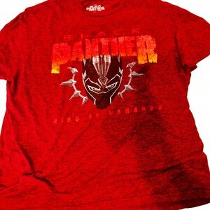 Red Black Panther Graphic T-Shirt